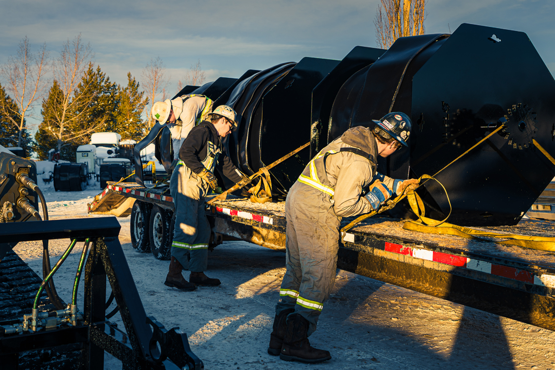 Industrial crew on location in Alberta