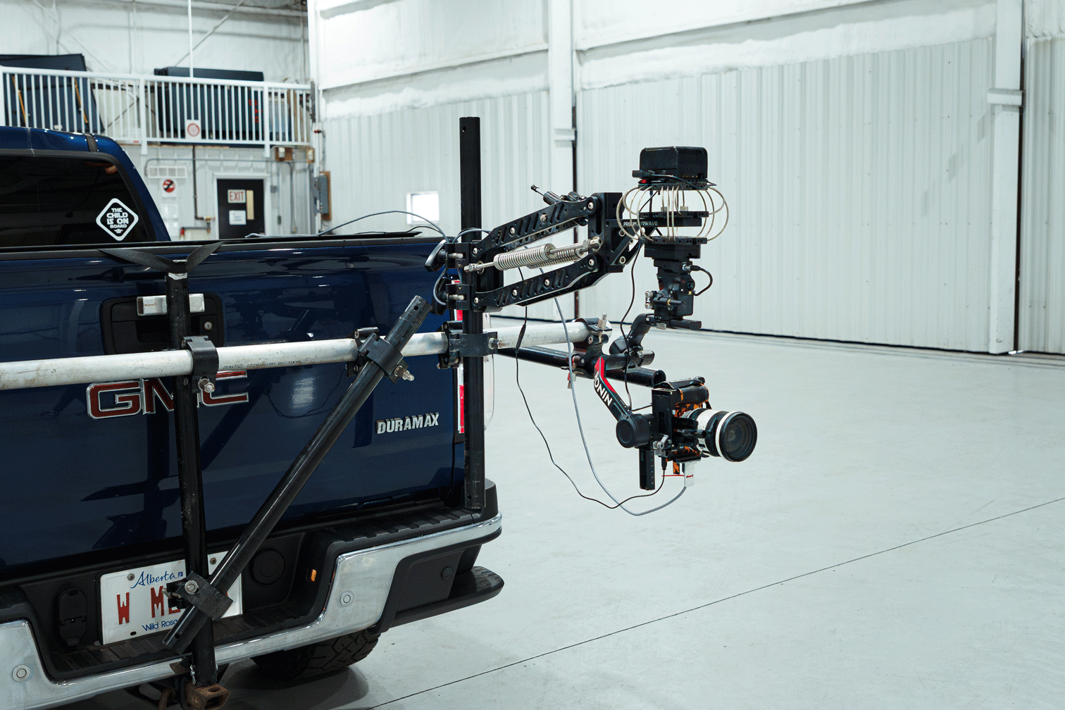 Wheeler's Media dedicated cinema chase rig fully assembled and ready for commercial automotive vehicle tracking production