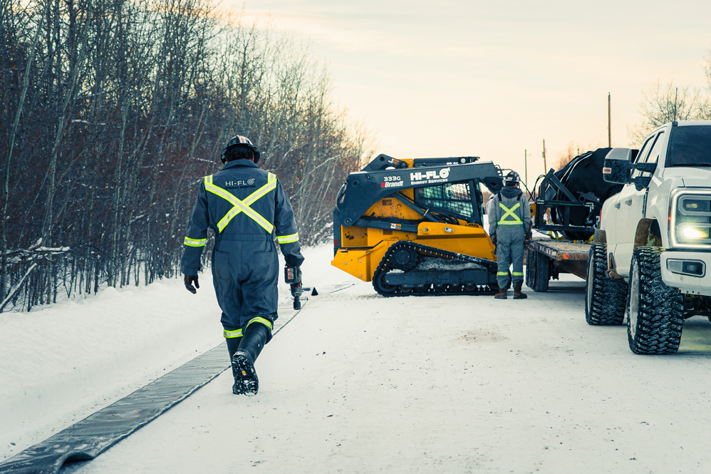 Wheeler's Media production crew on an industrial site in Alberta